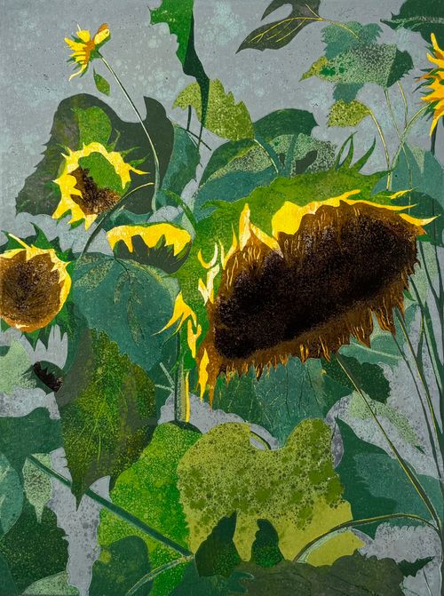 Sunflowers in abstract