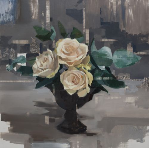 Three Roses and Eucalyptus