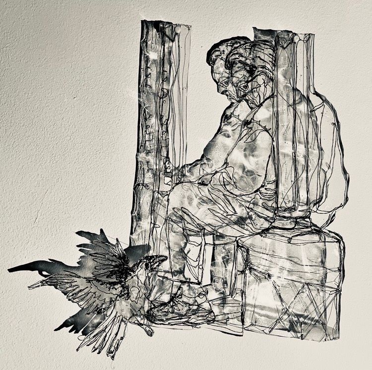 Man with Crows