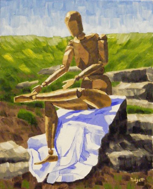 Seated Nude Drying her Foot 