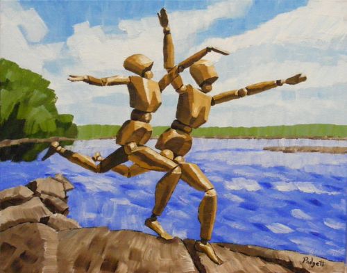 Women Running on the Beach 