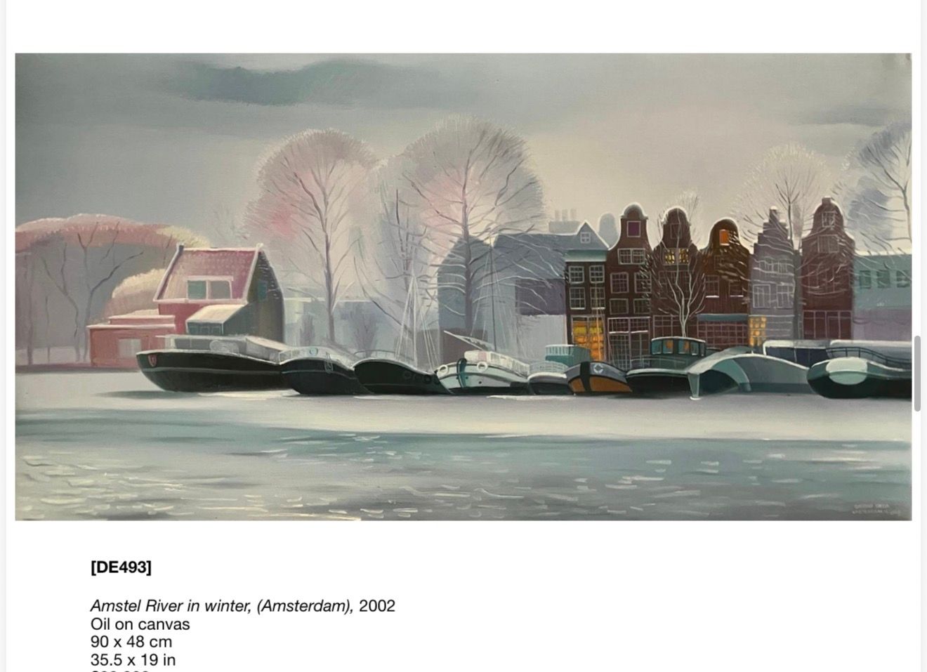 Amstel River in winter, (Amsterdam)