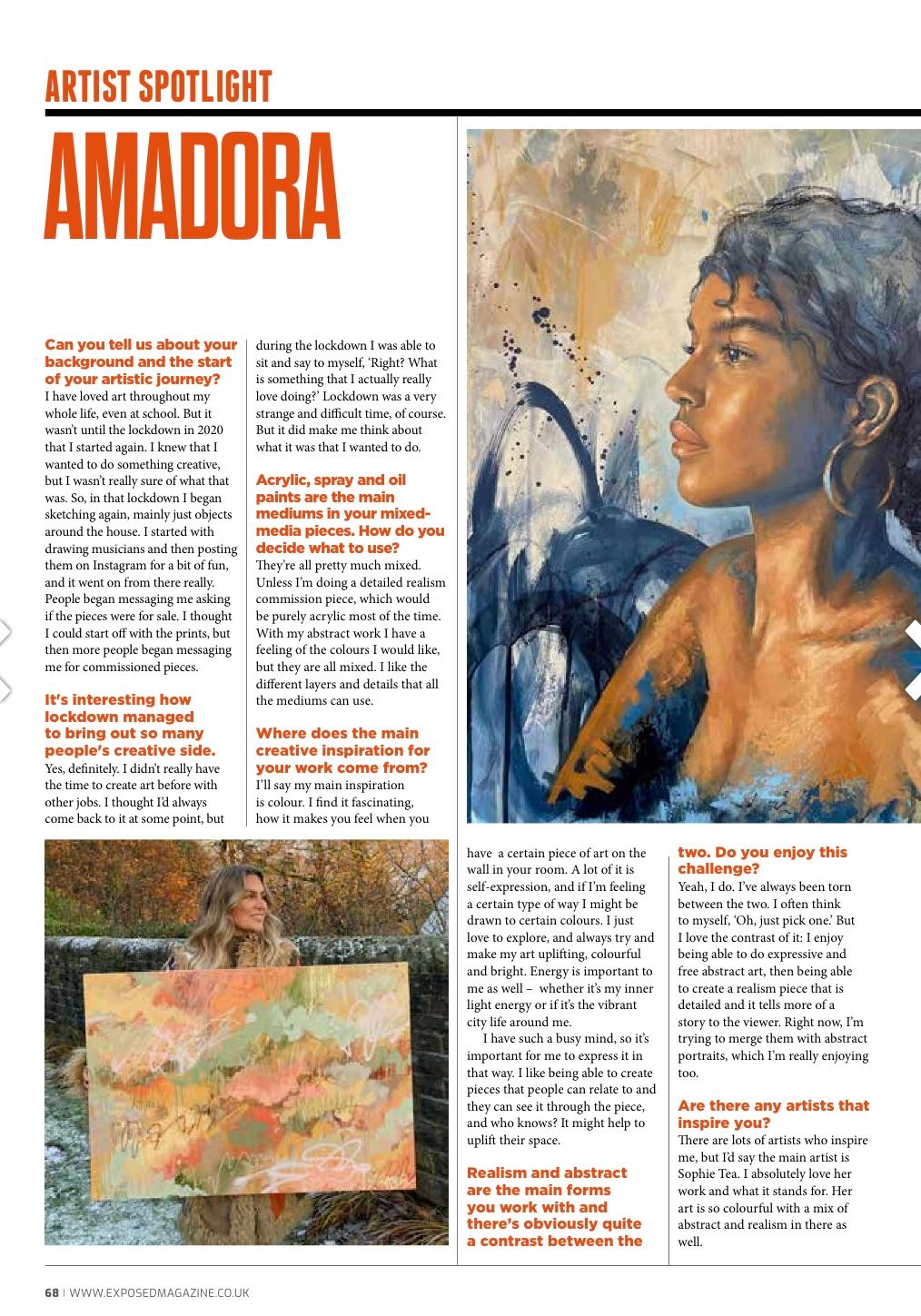 Exposed Magazine Interview with Artist Spotlight Amadora
