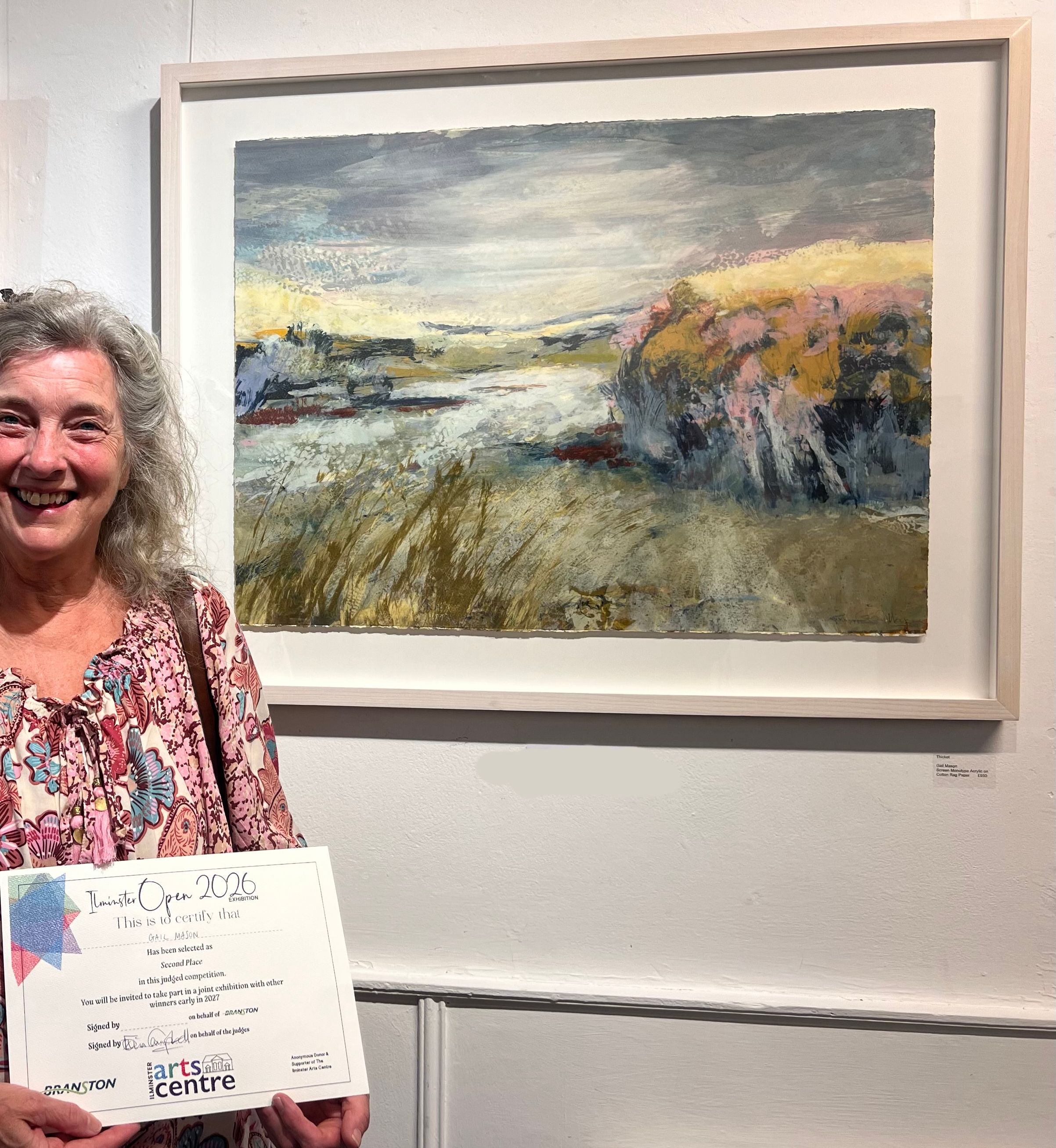 Awarded  prize Ilminster Art Centre Annual Open