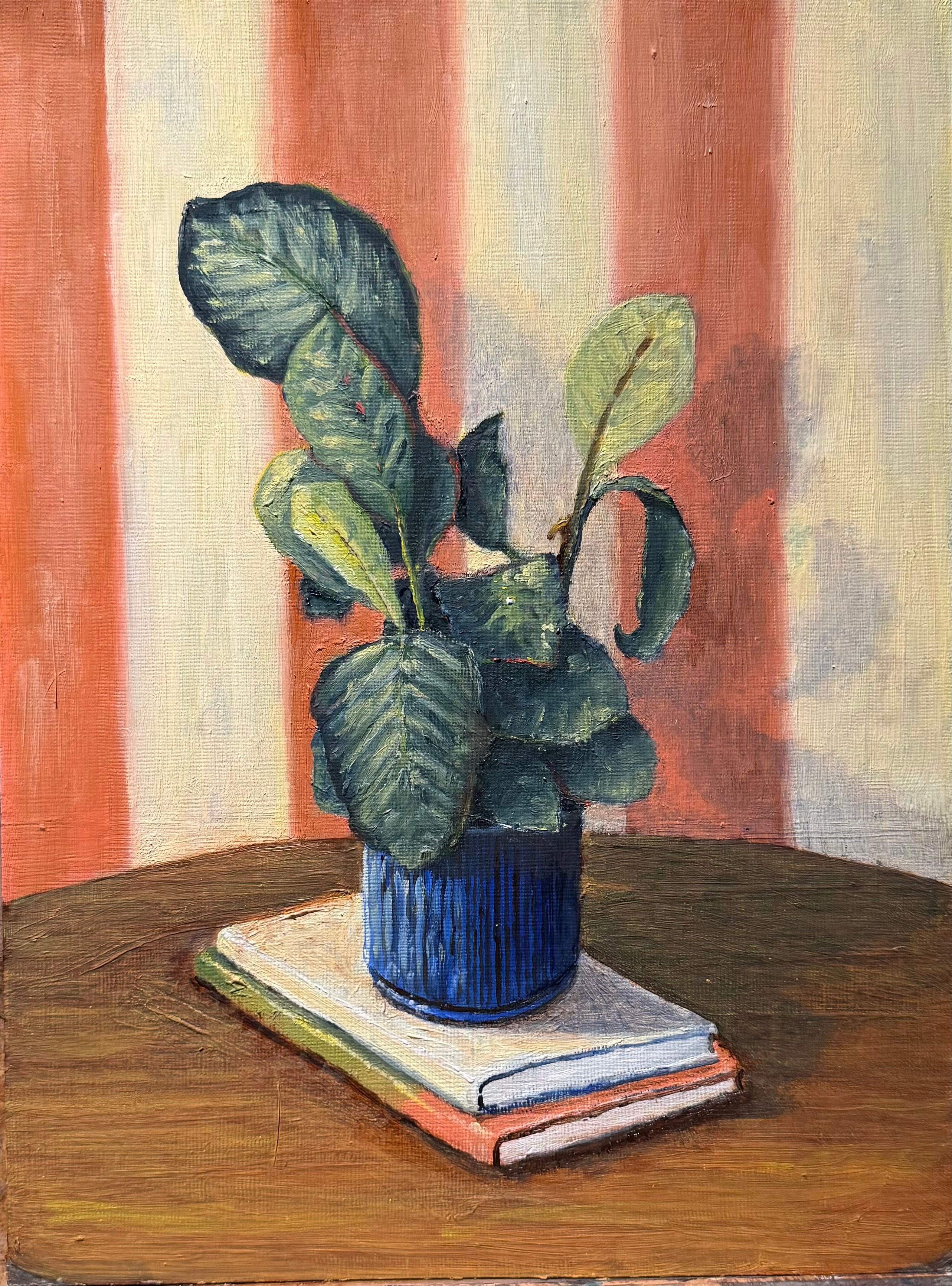 Prayer Plant with Terracotta Stripes - Still Life
