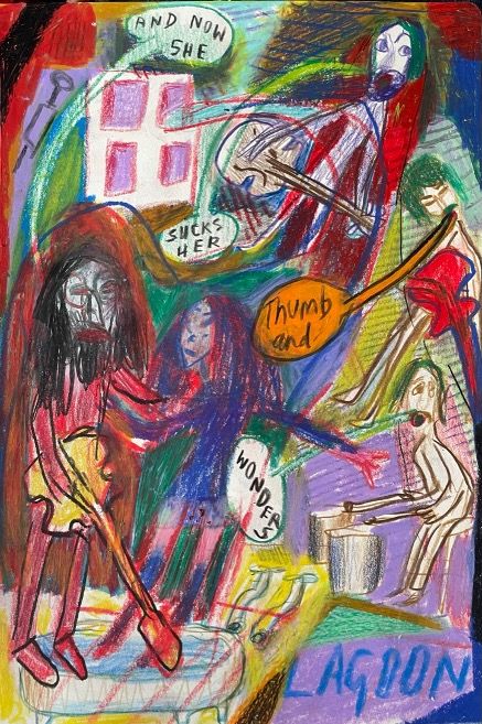 And now she sucks her thumb