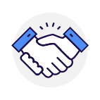 Investor networking with biotech founder at event