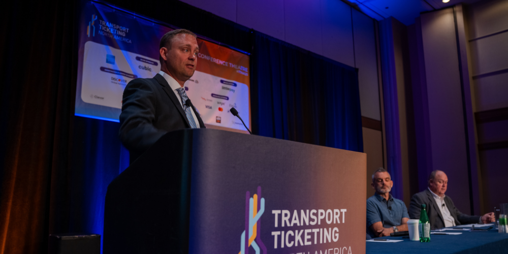 Speaker on Stage at Transport Ticketing North America 2025