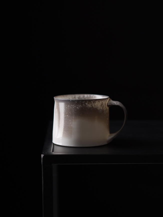 《雪白玉泥柴烧咖啡杯》