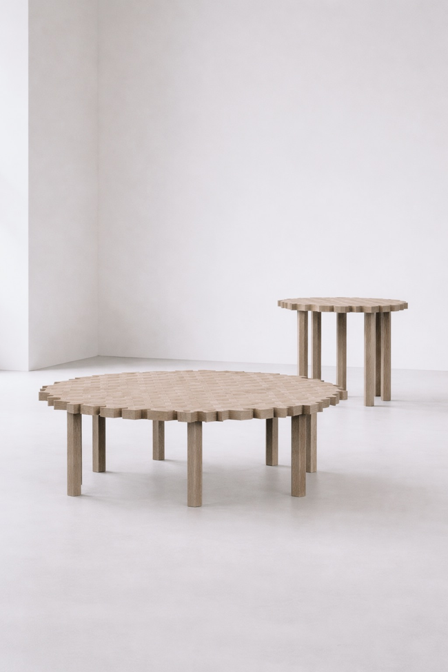 Parquetry Side table