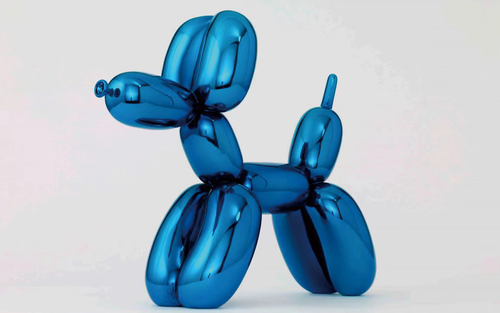 蓝色「气球狗」 by Jeff Koons
