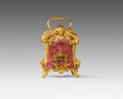 19th century French Rhodonite carriage clock