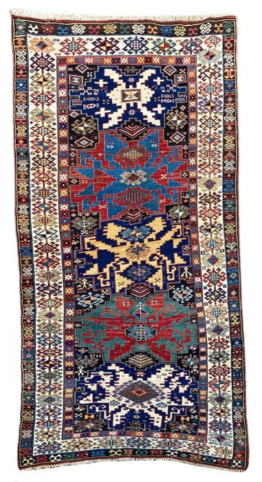 Antique Caucasian Kazak Rug 2.86m x 1.34m