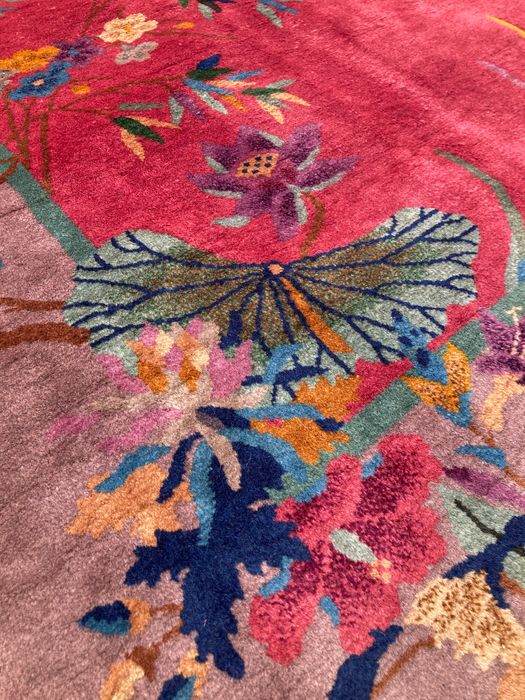 Antique Chinese Art Deco Carpet 3.46m x 2.72m