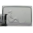 c.1905 Engraved Crystal Container & Cover by Otto Hoffner for Lobmeyr