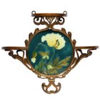 c.1905 Art Nouveau Triple Shelf Wall Mount & Tile by Carl Luber for Johann von Schwarz