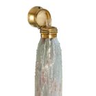 c.1900 Textured Glass Scent Perfume Bottle, Brass Top