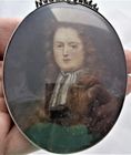 Good quality 17th century silver mounted portrait miniature C1700