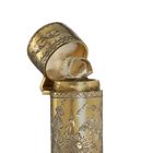 1891 Floral Engraved Silver Gilt Scent Perfume Bottle