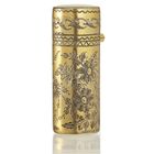 1891 Floral Engraved Silver Gilt Scent Perfume Bottle