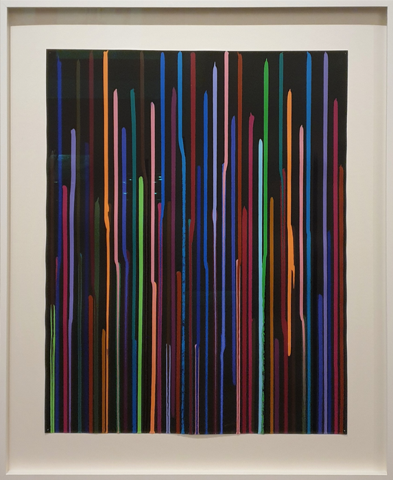Ian Davenport - Staggered  Lines (Ivory Black, No. 2) 2010