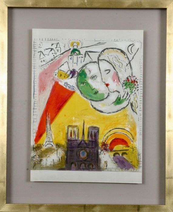 Marc Chagall: 'Paris Fantastique'. Original colour lithographs, 1954