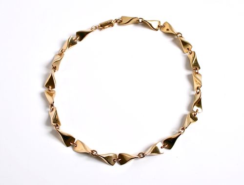 Georg Jensen Gold Butterfly Necklace