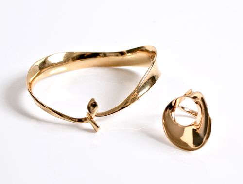 Vivianna Torun Bulow Hube 18k Gold bangle & ring