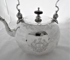 Nice quality George II silver kettle on stand London 1736 Richard Bayley