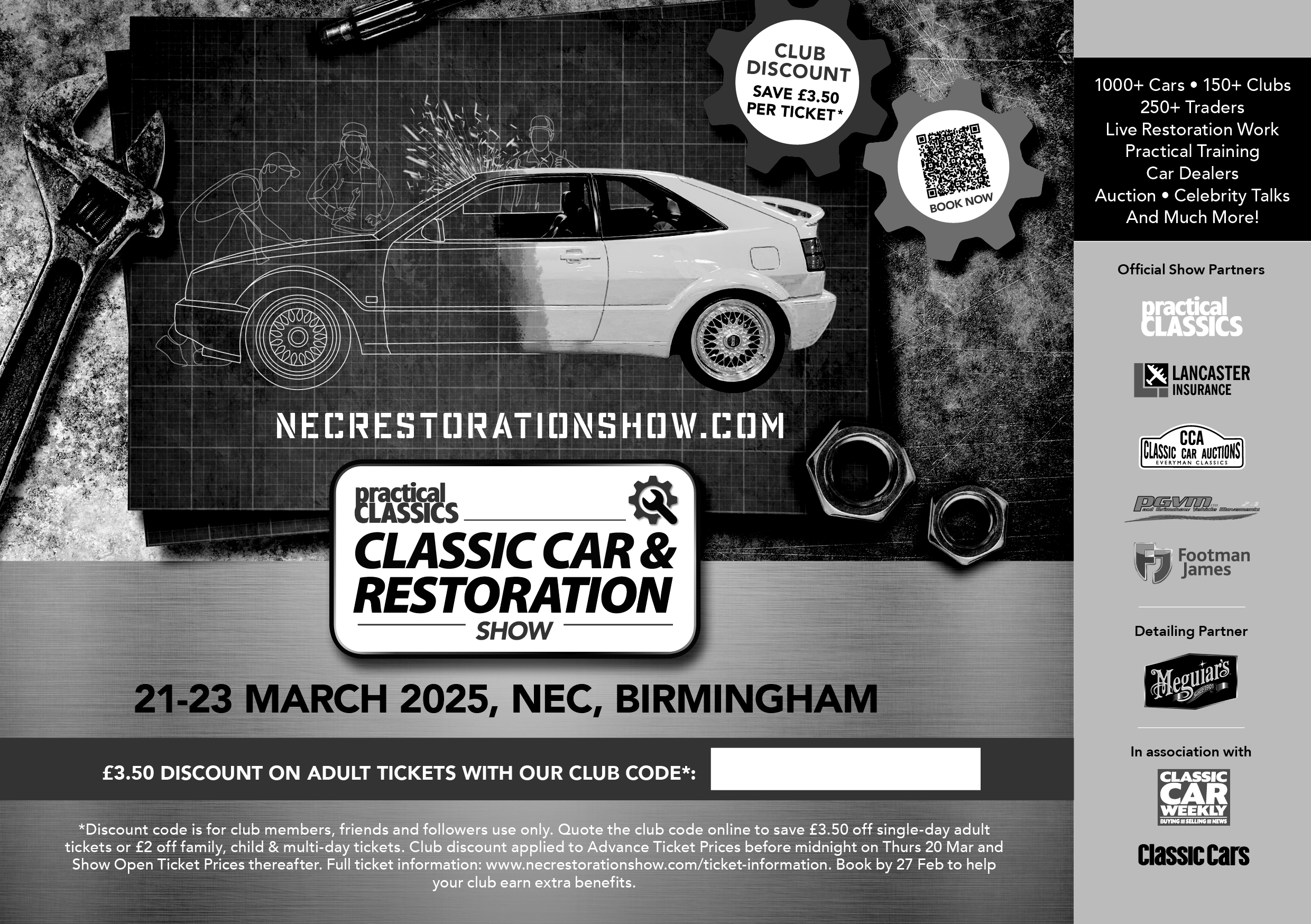 Classic Car and Restoration Show Car Club Advert