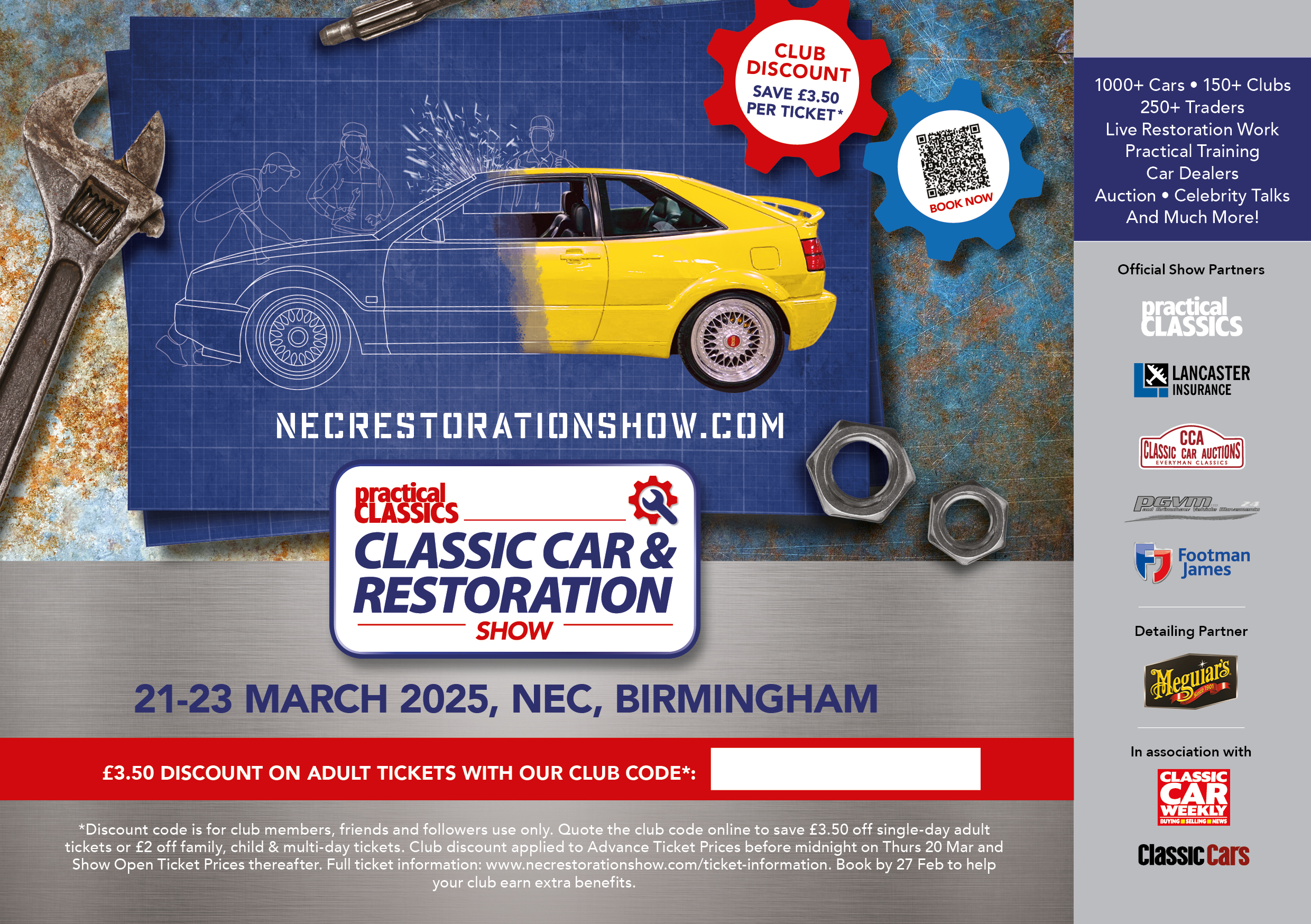 Classic Car and Restoration Show Car Club Advert