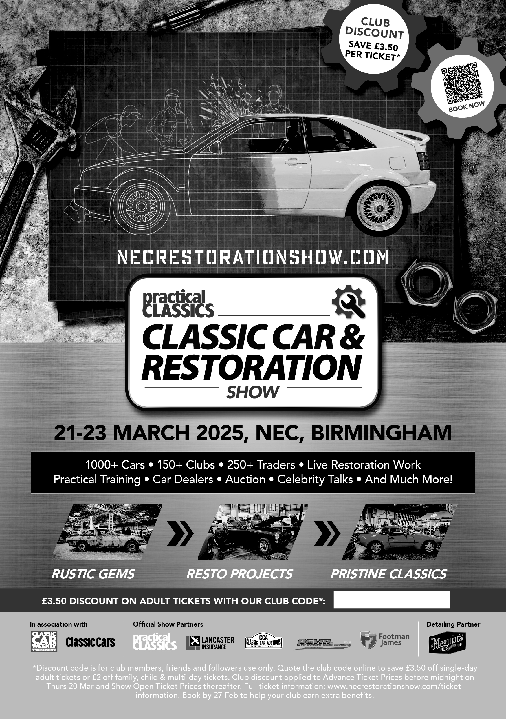 Classic Car and Restoration Show Car Club Advert