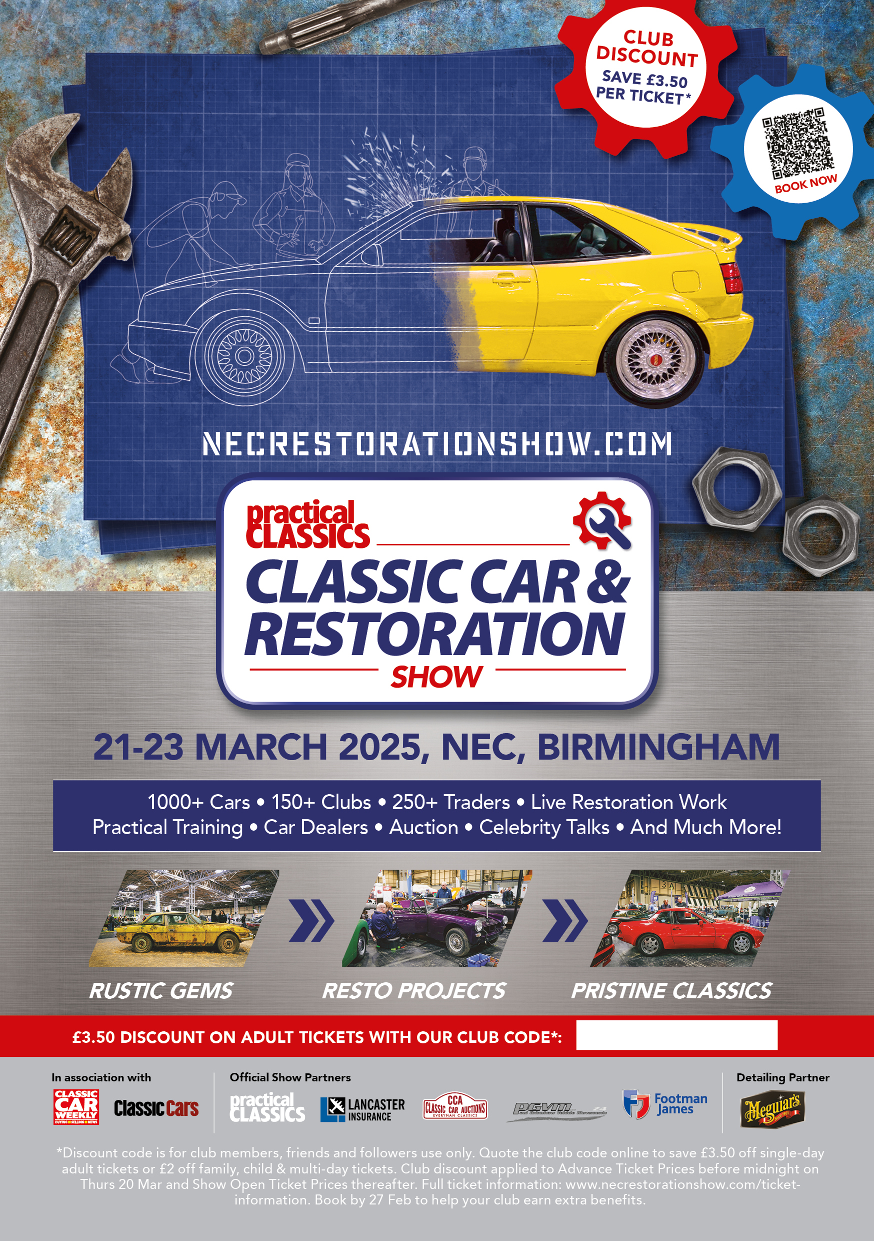Classic Car and Restoration Show Car Club Advert