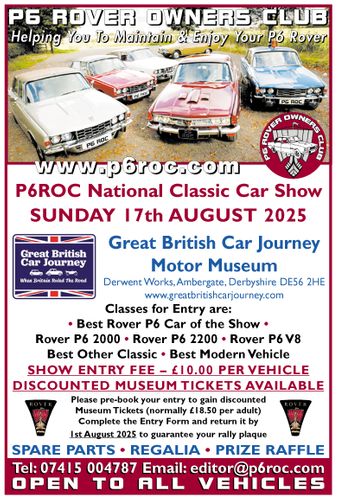 P6 Rover Owners Club National Show
