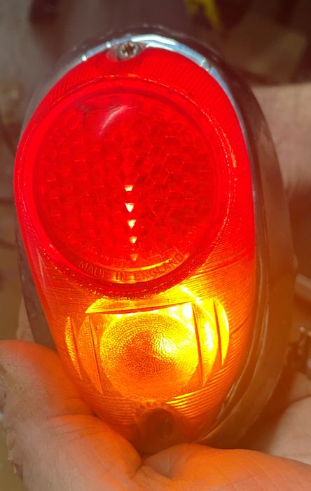 Our LB9 Stop/tail & Indicator Light Board - Flashes Amber through a Red lens - Lucas 549 etc