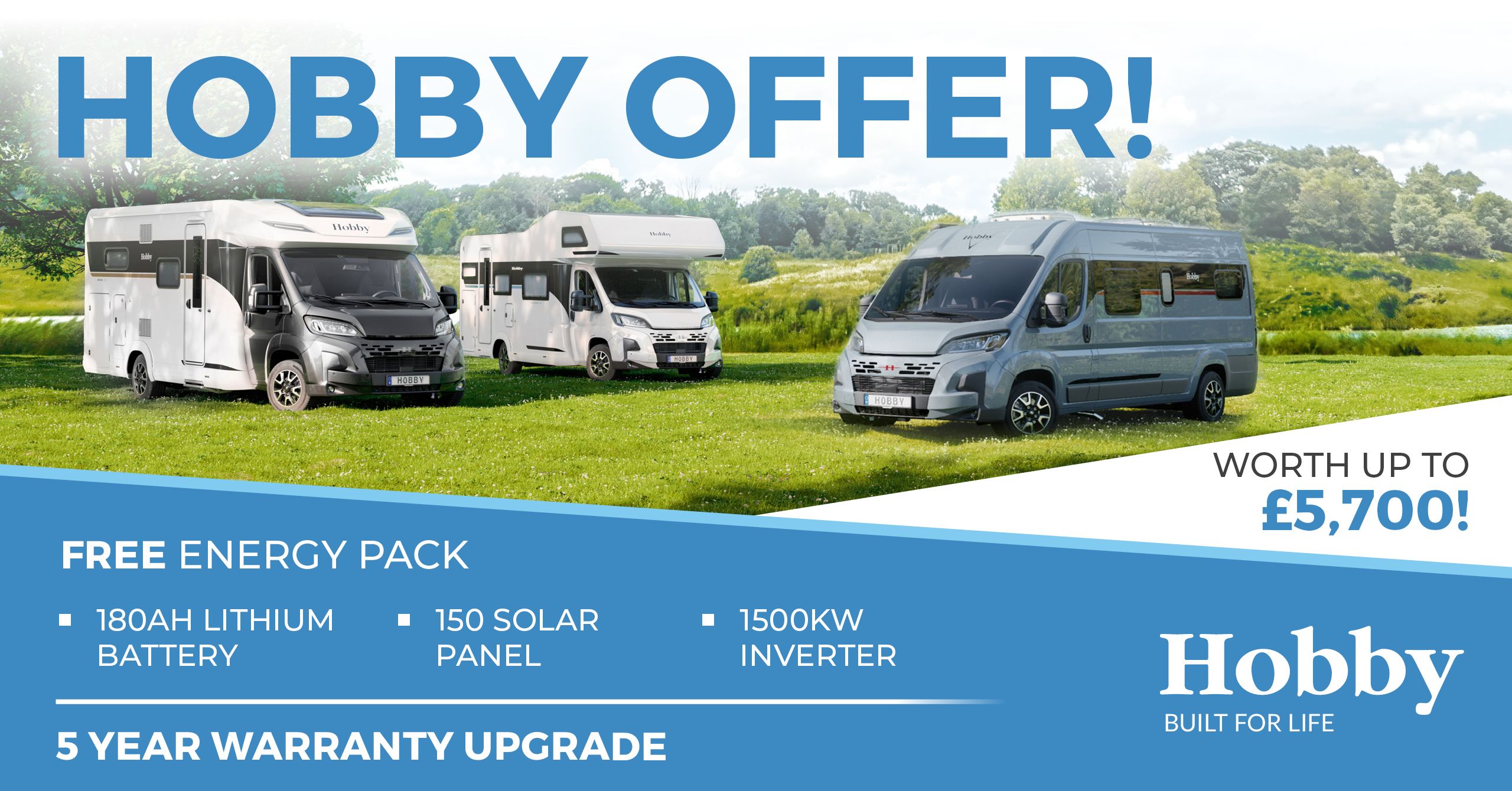 Save £5700 on Hobby Motorhomes