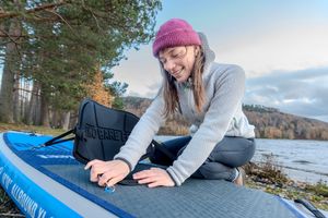 TWO BARE FEET INFLATABLE STAND UP PADDLEBOARDS