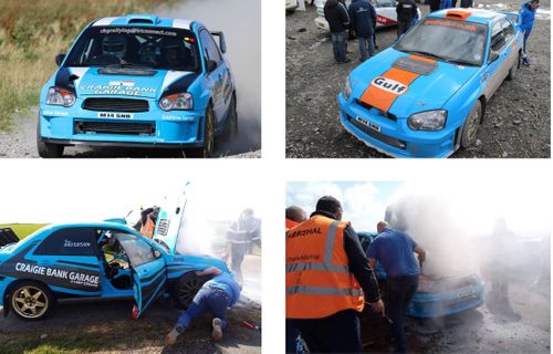 Rally Car Saved in Stage