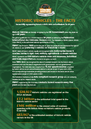 Historic Vehicles - The Facts