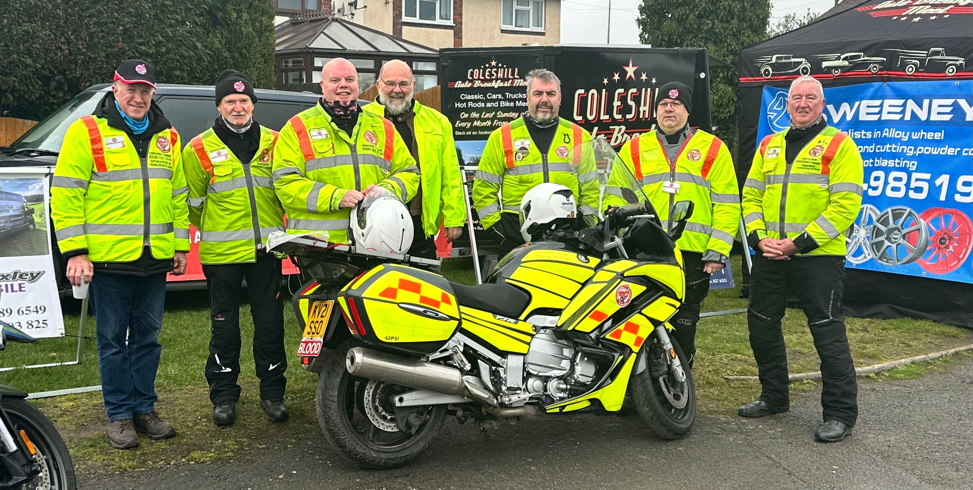 Warwickshire and Solihull Blood Bikes our choosen Charity