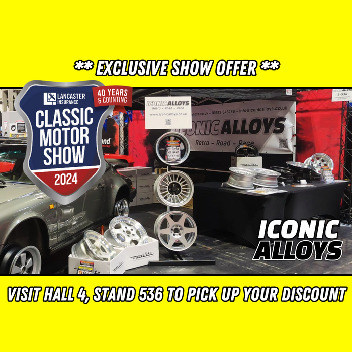 Iconic Alloys offer an exclusive show discount plus free delivery this weekend!