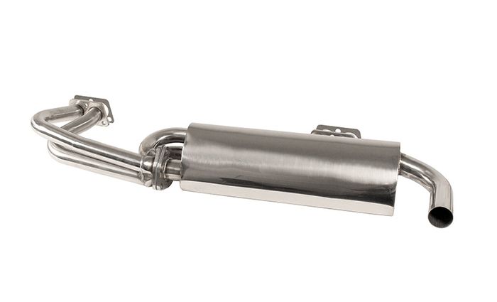 Stainless Steel Quiet Pack Exhaust System 1700,1800,2000cc T2 Bay VW T25 2000cc Aircooled 1900cc Watercooled 1979-1983 - J31194