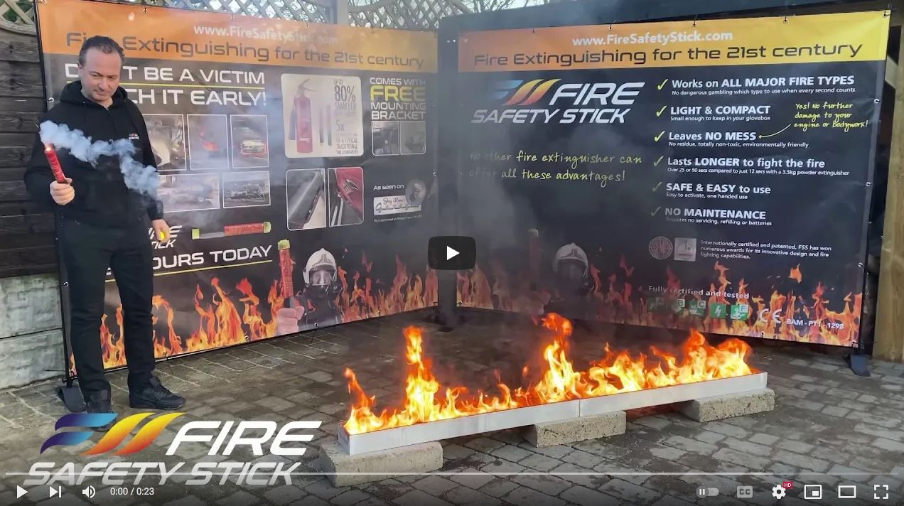 Short Demo of Fire Safety Stick with Petrol