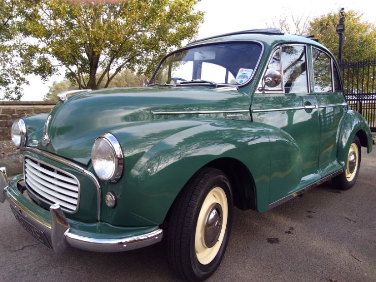 Alan’s 1962 Morris Minor 1000 Almond Green, 4-door – Reg: 108 UXE