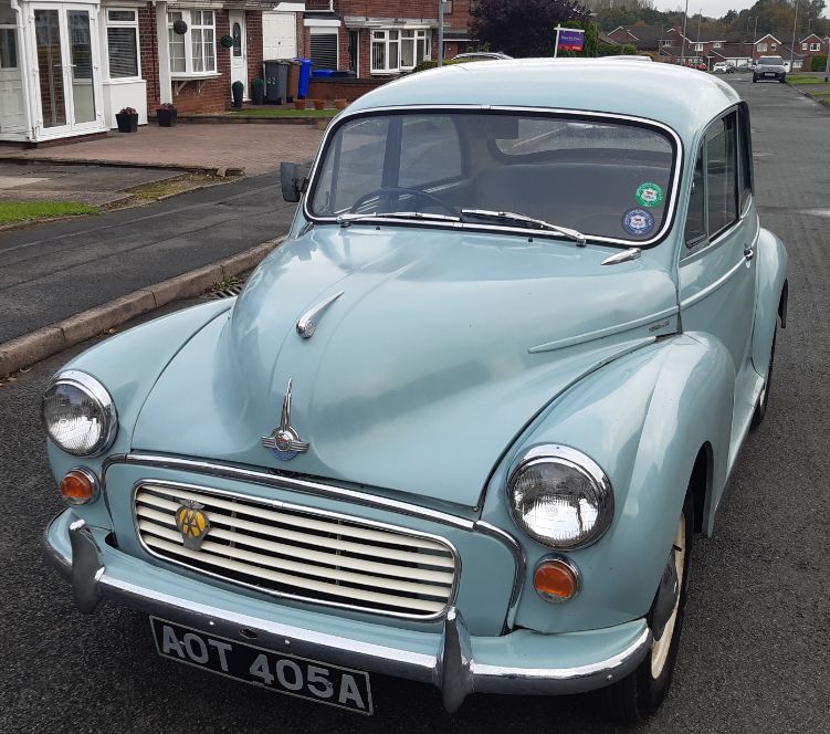 Jack’s 1962 Morris Minor Smoke Grey, 2-door – Reg: AOT 405A
