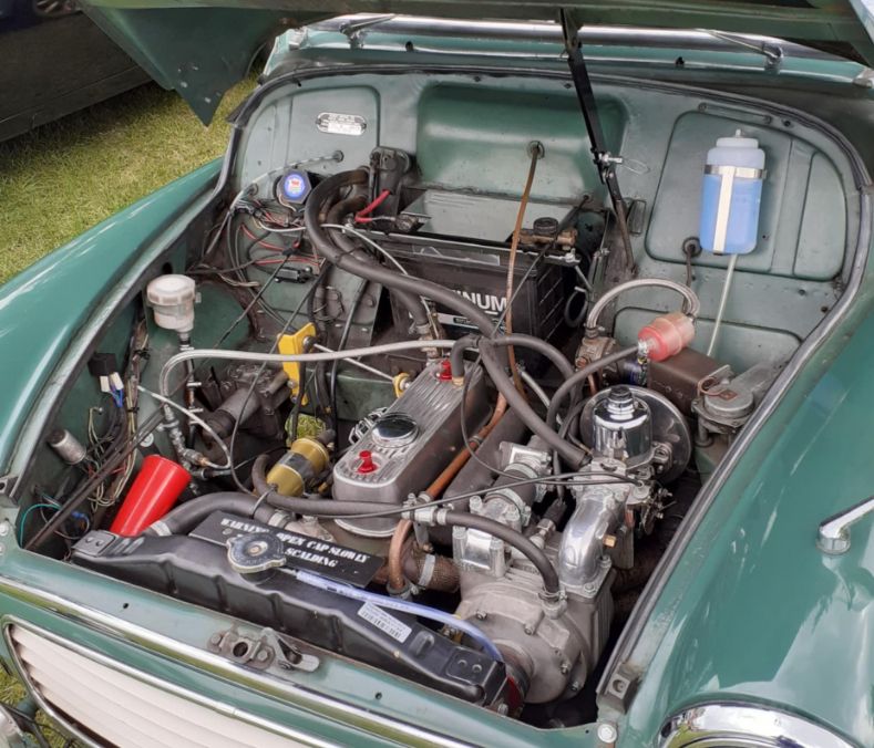 John’s 1963 Morris Minor Traveller Engine Bay – “Nellie” Almond Green