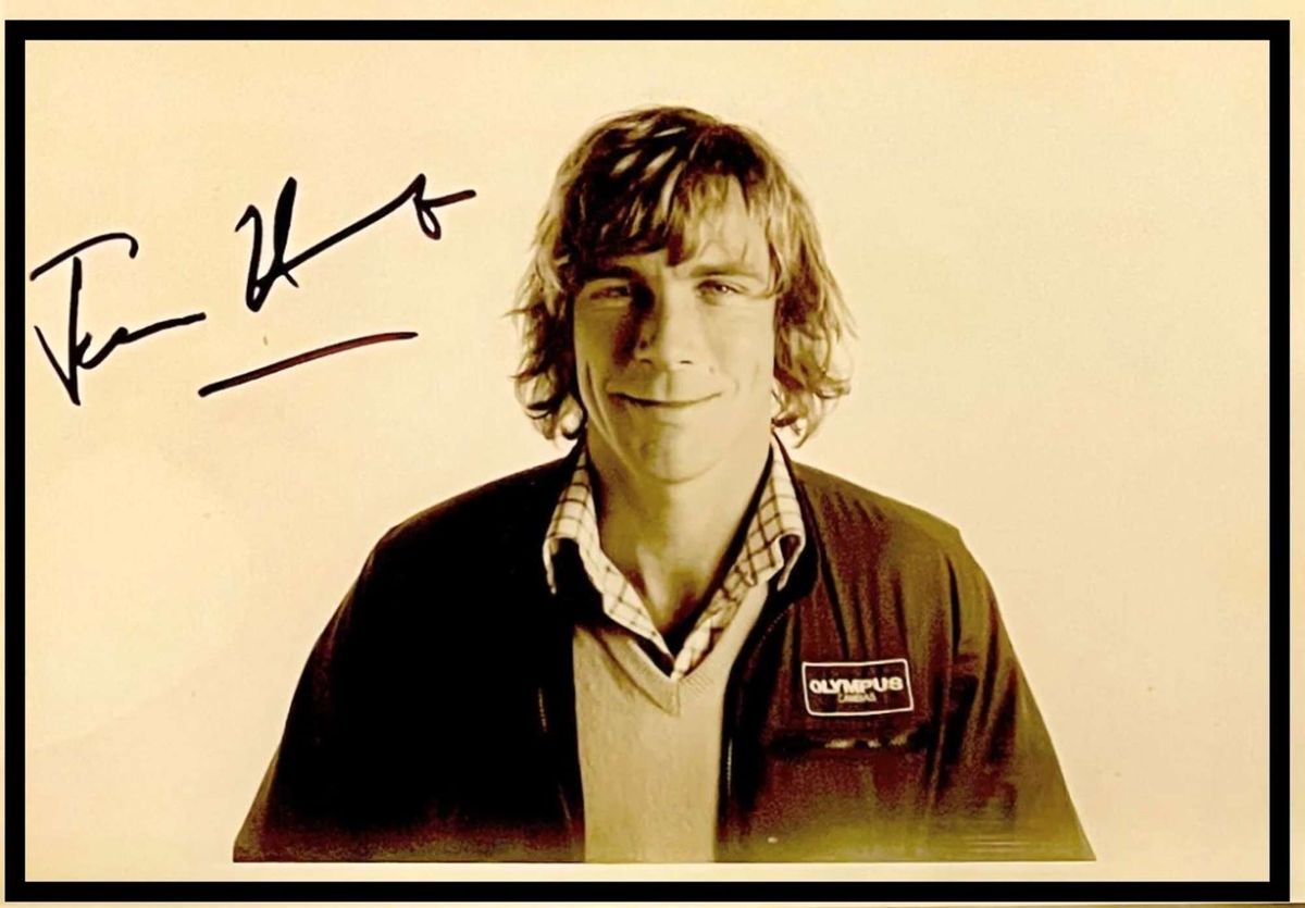 A Rare Original James Hunt Hand-Signed Monochromatic Photo