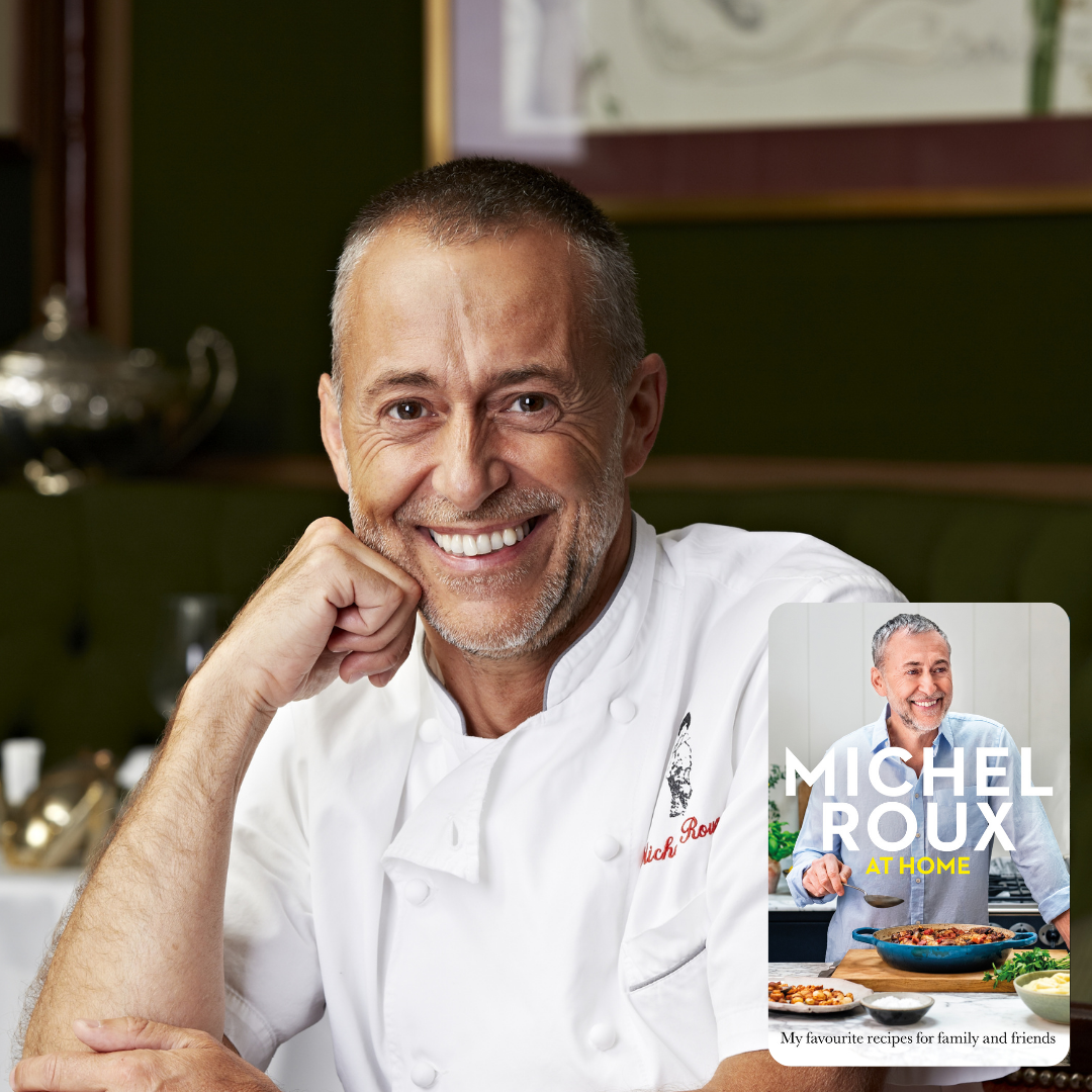 Michel roux with book jacket