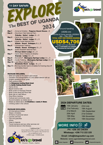 11 Day The Best of Uganda - Scheduled Departures