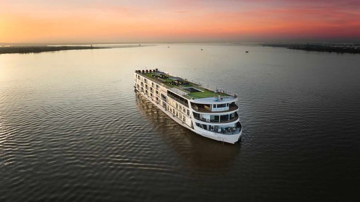 Our brand-new Mekong Serenity ship on the Mekong
